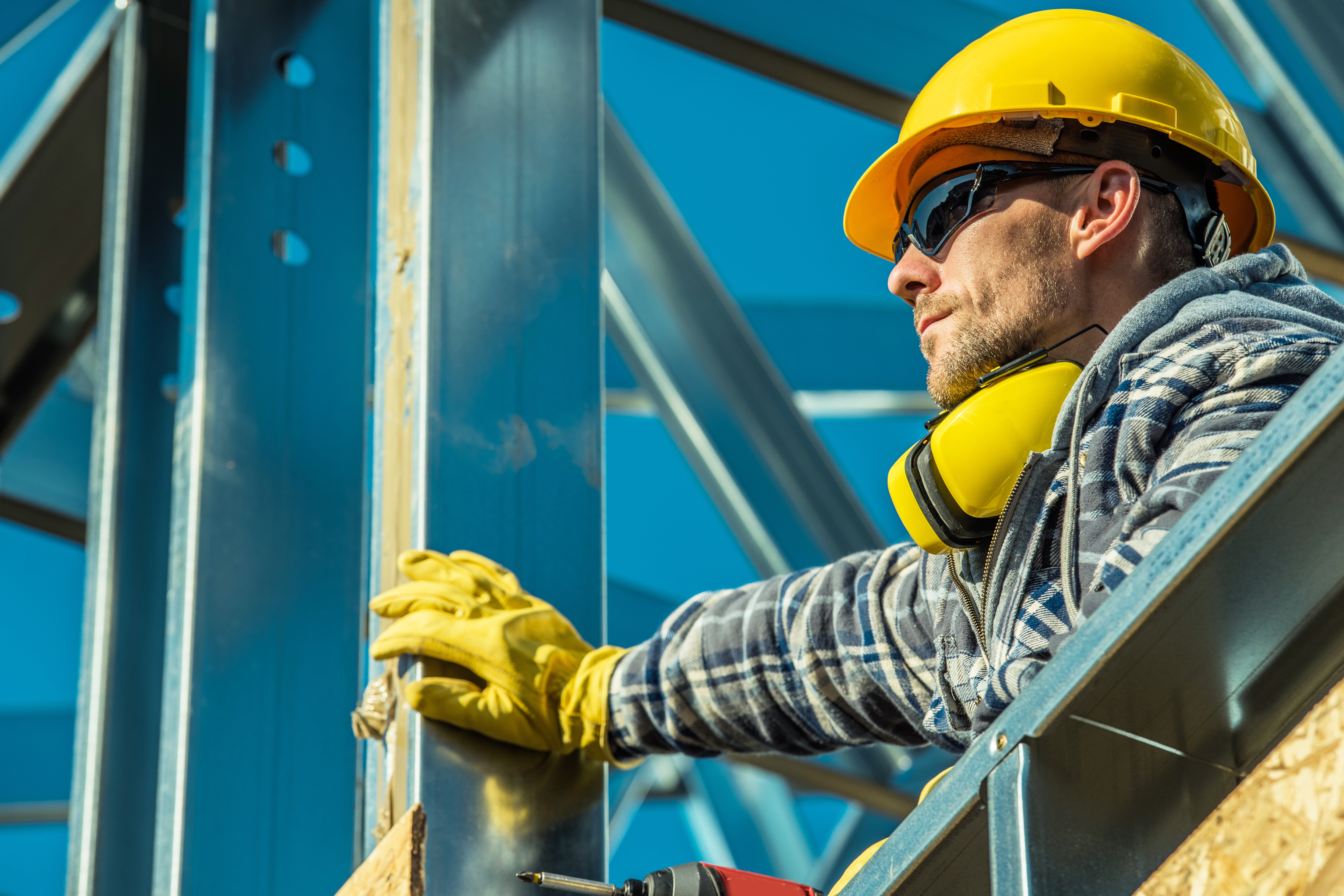 Randell Embertson at a construction site